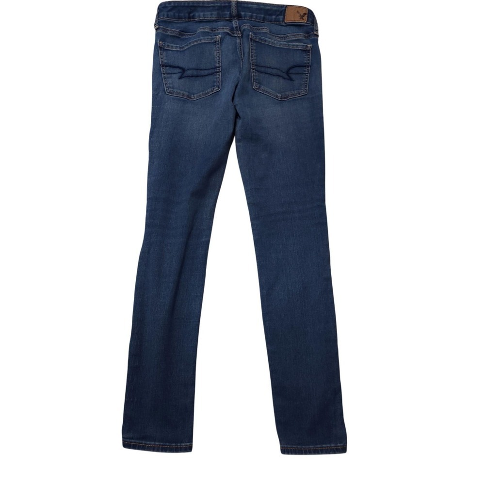 American Eagle Outfitters Jeans Womens 6 Blue Super Stretch Jegging 30 Inseam - Picture 4 of 16